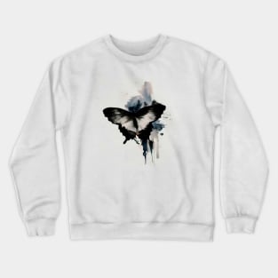 Butterfly japanese ink art, sumi e Crewneck Sweatshirt